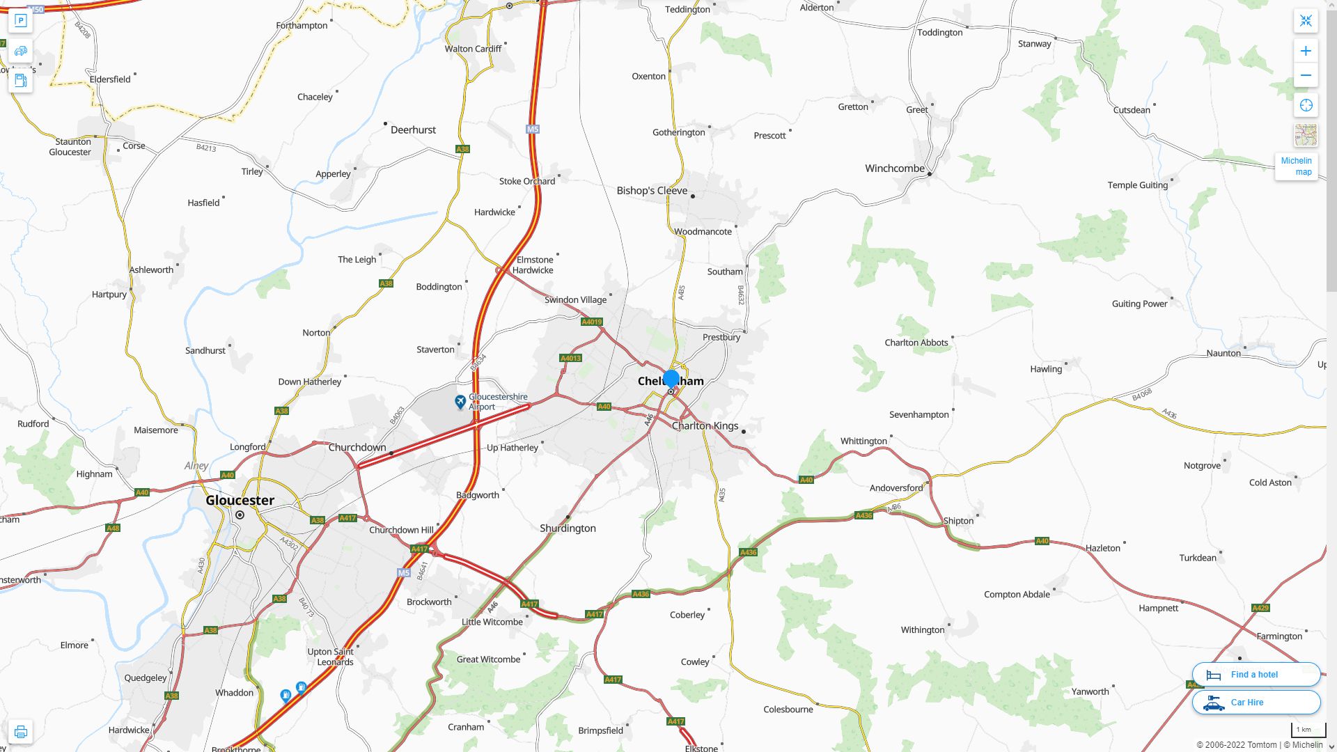 Cheltenham Highway and Road Map
